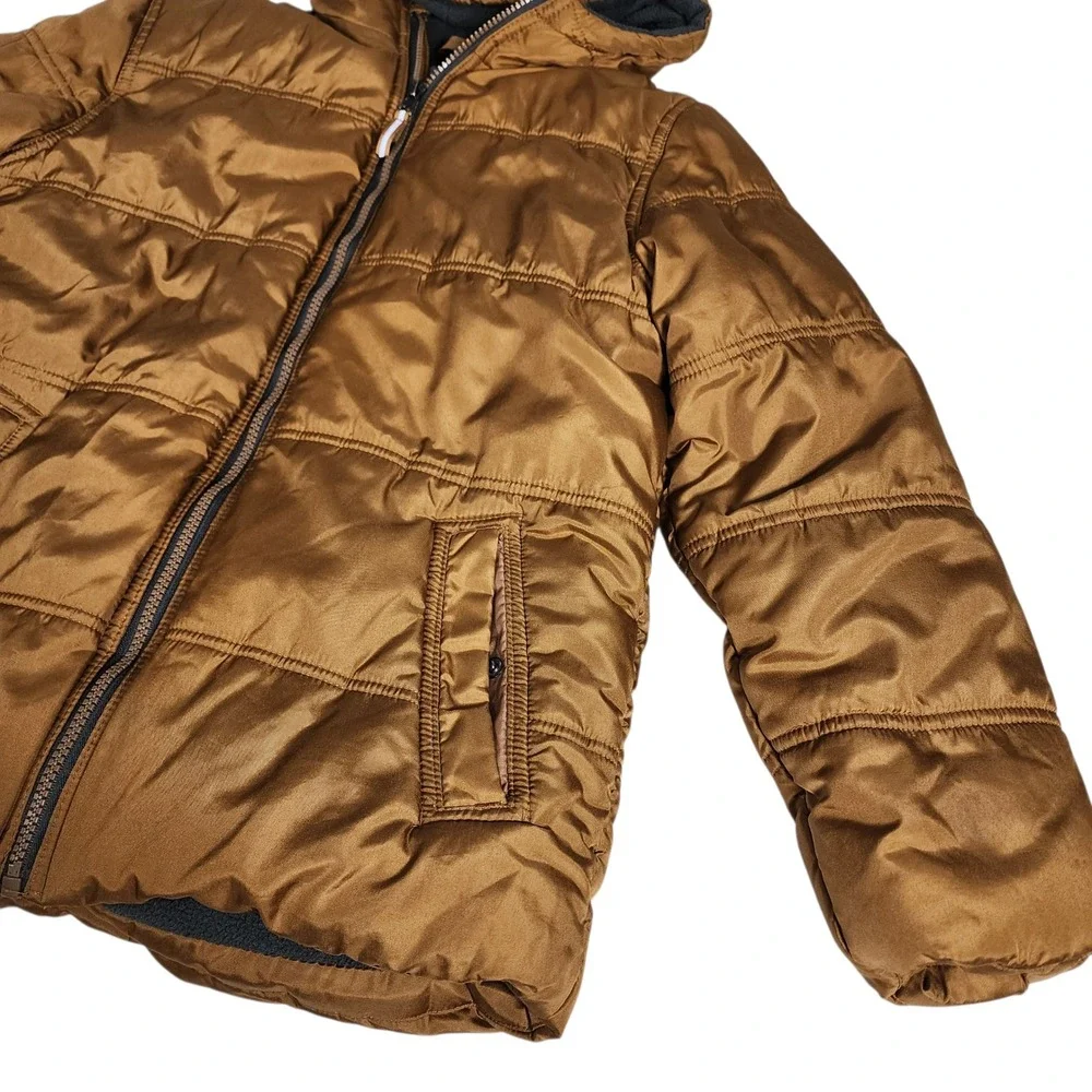 Whales Tail Outerwear Kids Size 10‎ 12 Brown Puffer Hooded Jacket Winter Warm